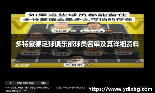 多特蒙德足球俱乐部球员名单及其详细资料